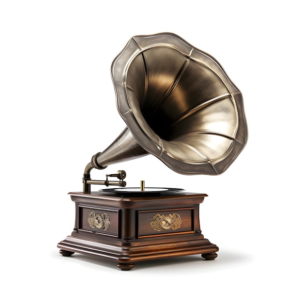 Photo un gros plan d'un gramophone