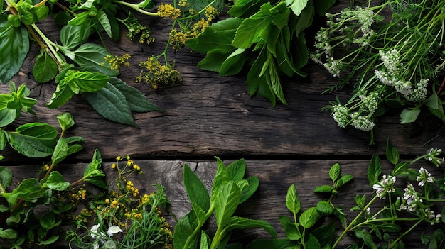 Photo un gros plan d'herbes fraîches