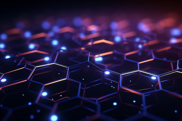 Un gros plan d'hexagones