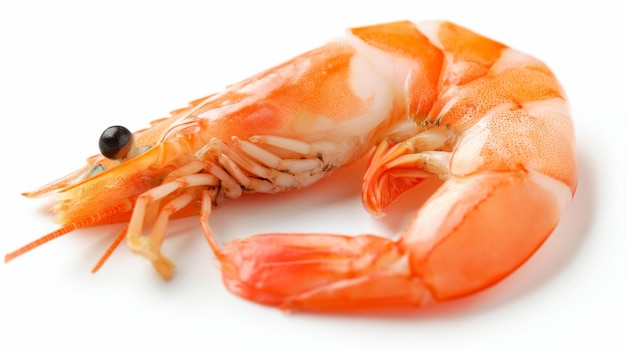 un gros plan d'un homard sur un fond blanc