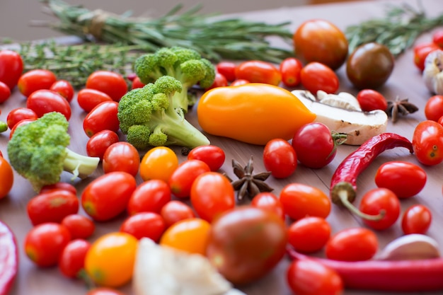 gros plan de légumes.