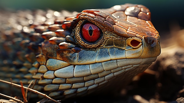 Photo gros plan d'un lézard