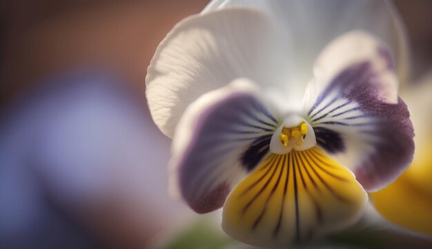 Gros plan d'un magnifique pétale d'orchidée rose généré par l'IA