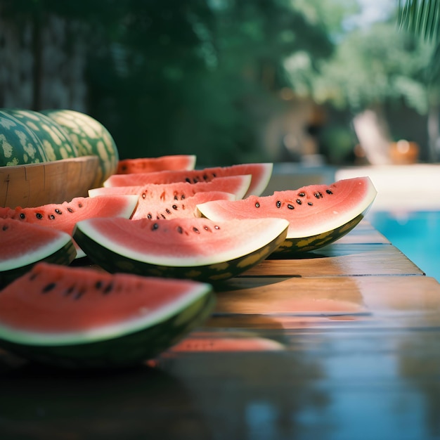 gros plan de melon d'eau fruits frais concept de fruits d'été