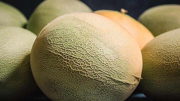 Photo un gros plan de melons sur une table