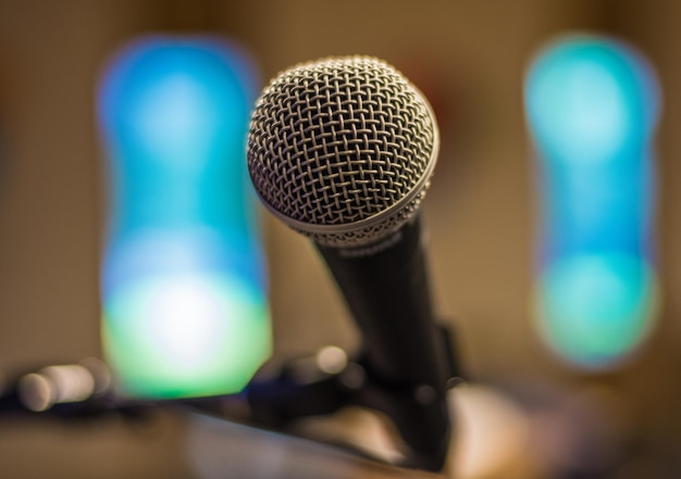 Gros plan, microphone
