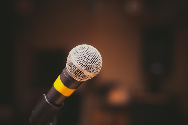 Gros plan, microphone