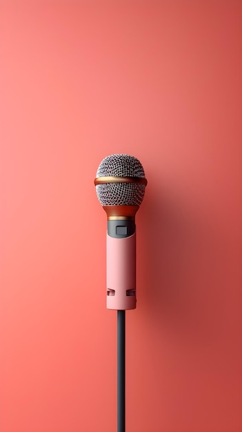 Un gros plan d'un microphone