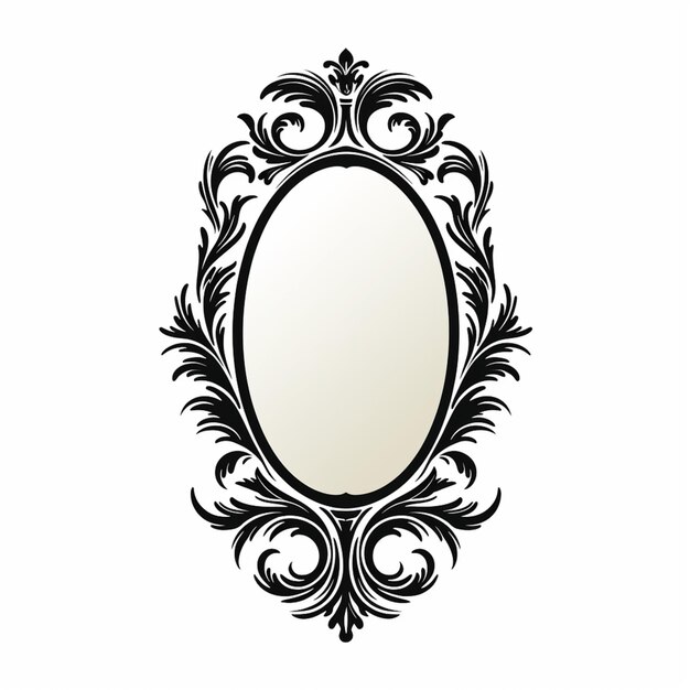 Photo un gros plan d'un miroir avec un dessin décoratif