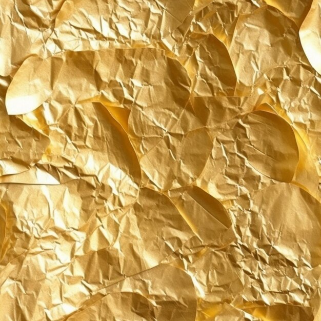 Photo un gros plan d'un morceau de papier d'or avec un fond blanc