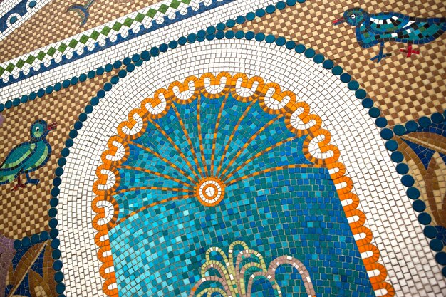 Gros plan d'une mosaïque vintage