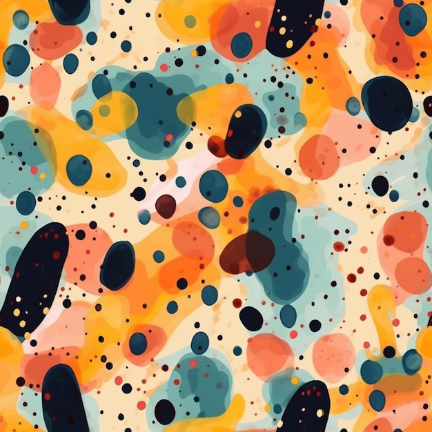 Un gros plan d'un motif abstrait coloré avec des cercles génératifs ai