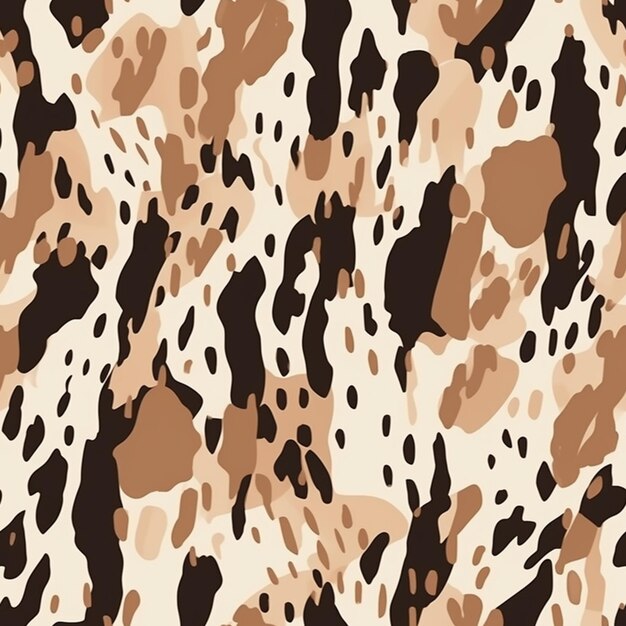 Photo un gros plan d'un motif de camouflage avec un ai génératif de couleur brun et noir