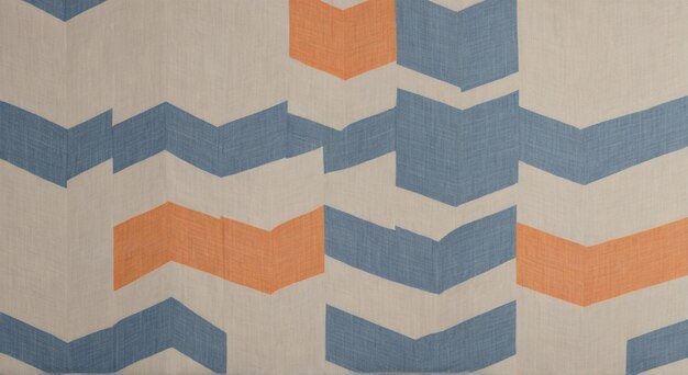 un gros plan d'un motif avec des carrés orange et bleu