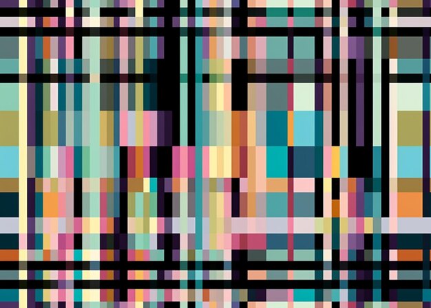 un gros plan d'un motif coloré de carrés et de rectangles IA générative