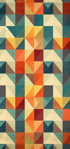 Un gros plan d'un motif géométrique coloré avec une ai générative de conception diagonale