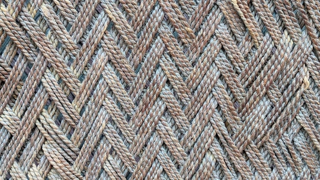 Un gros plan d'un motif tissé avec un motif en zigzag.