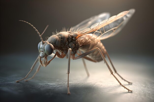 Photo un gros plan d'une mouche sur une surface