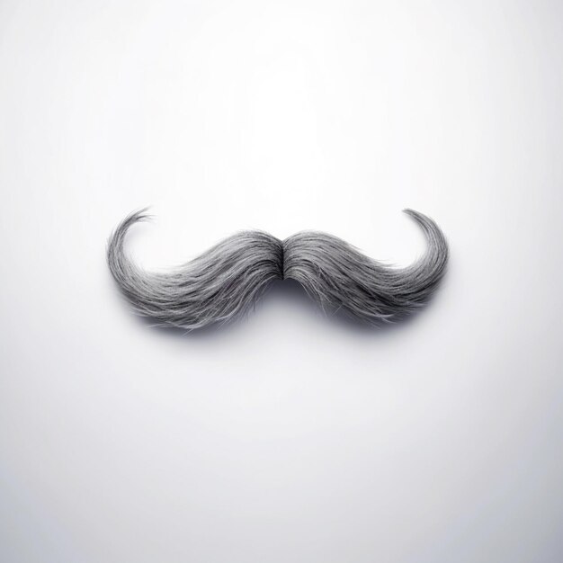 Photo un gros plan d'une moustache sur une surface blanche