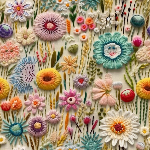 un gros plan d'un mur avec un bouquet de fleurs dessus