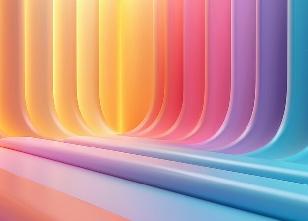 Photo un gros plan d'un mur coloré avec beaucoup de lignes génératives ai