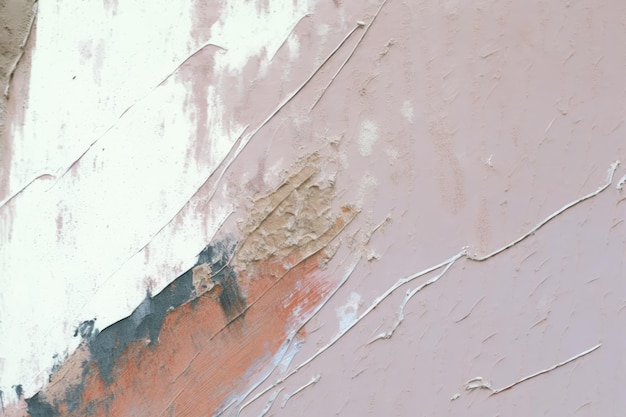 Un gros plan d'un mur fraîchement peint avec les coups de pinceau visible