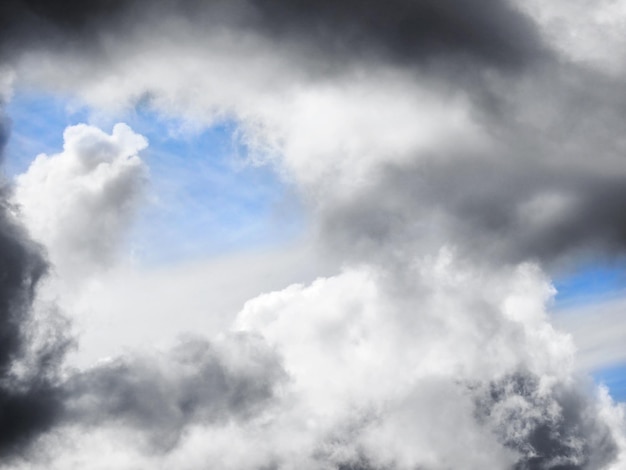 Gros plan de nuages moelleux