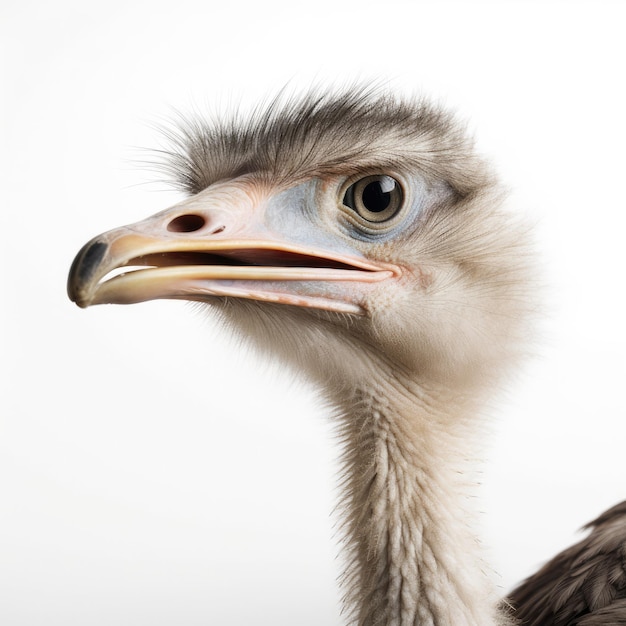 Un gros plan d'un oiseau avec un bec jaune et un fond noir et blanc.