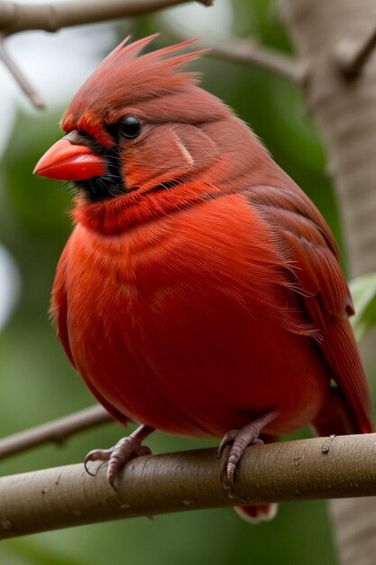 Un gros plan de l'oiseau cardinal