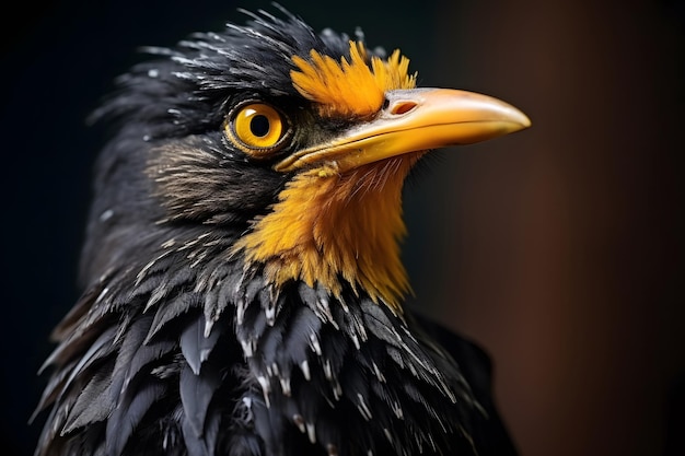 gros plan d'un oiseau noir