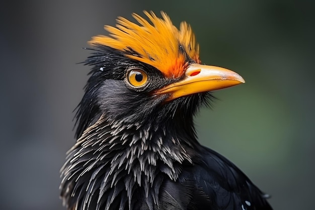 gros plan d'un oiseau noir