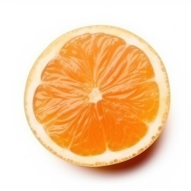 Photo un gros plan d'une orange avec un fond blanc