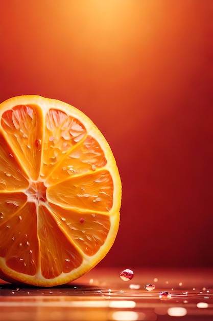 Un gros plan d'une orange avec des graines dessus