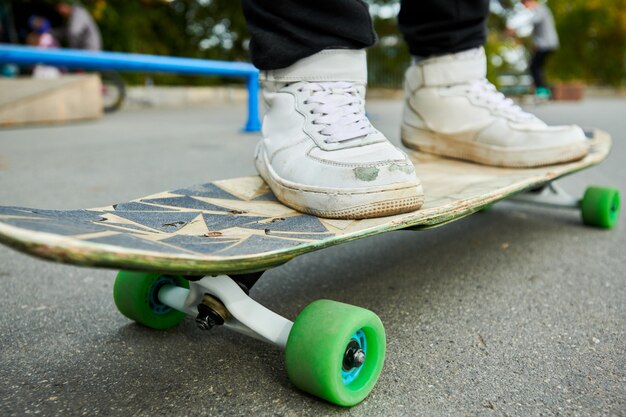 Gros plan de patinage