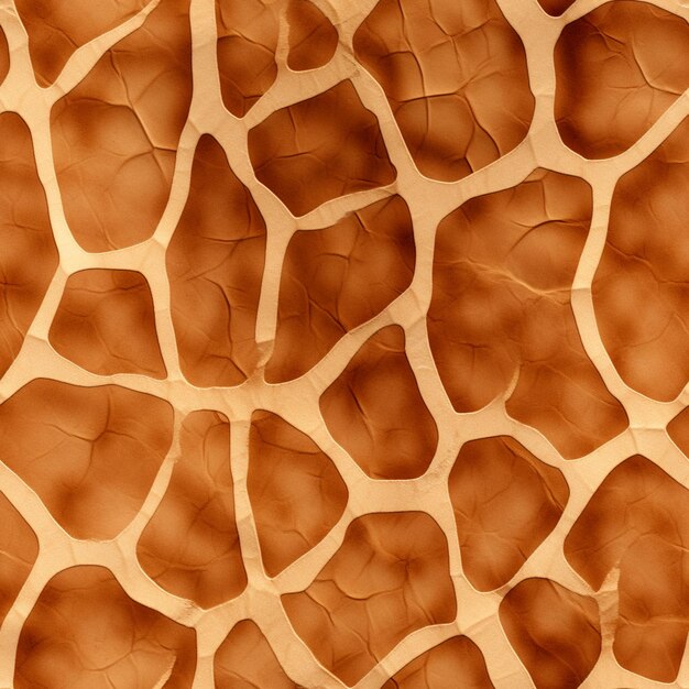 un gros plan d'une peau de girafe avec un motif de taches brunes génératives ai