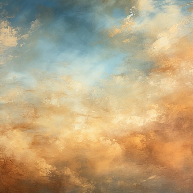 Photo un gros plan d'une peinture d'un ciel avec des nuages prussiens