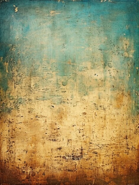 Photo un gros plan d'une peinture d'un fond bleu et brun génératif ai