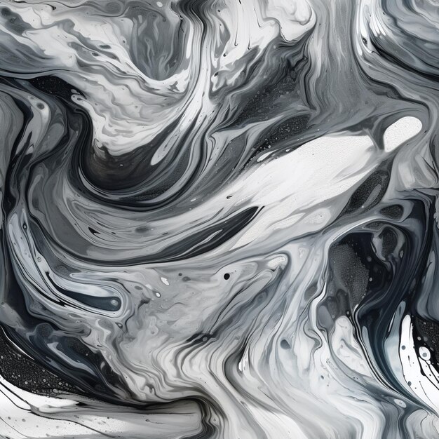 Un gros plan d'une peinture en noir et blanc avec un fond blanc ai génératif