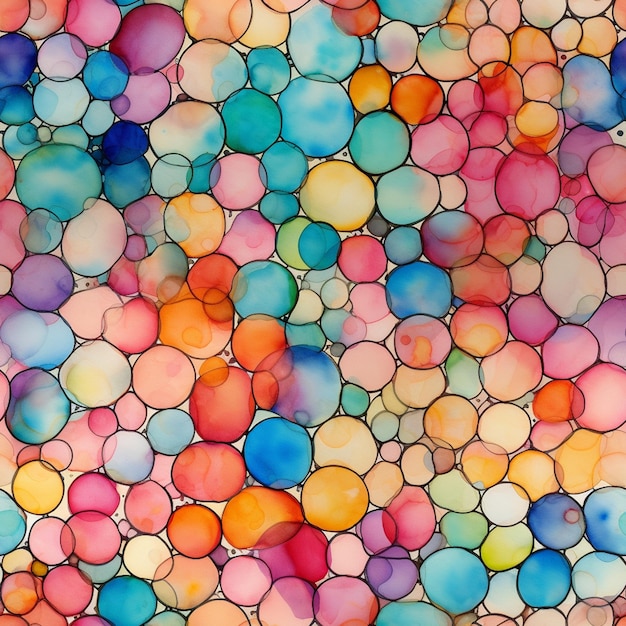 un gros plan d'une peinture d'un tas de roches colorées ai générative