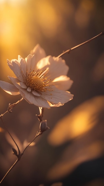 Gros plan photo de fleurs sauvages dans les bois