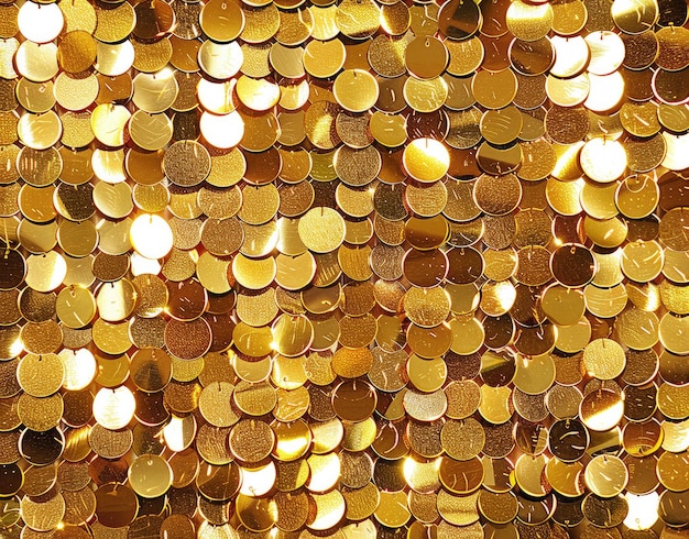 un gros plan d'une pile de pièces d'or
