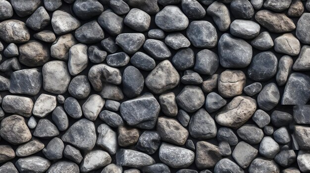 Photo un gros plan d'une pile de roches noires.