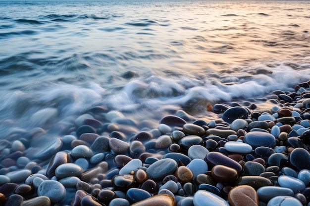 un gros plan d'une plage