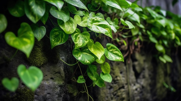 Un gros plan d'une plante aux feuilles vertes