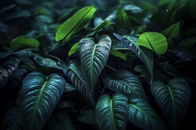 Un gros plan d'une plante aux feuilles vertes