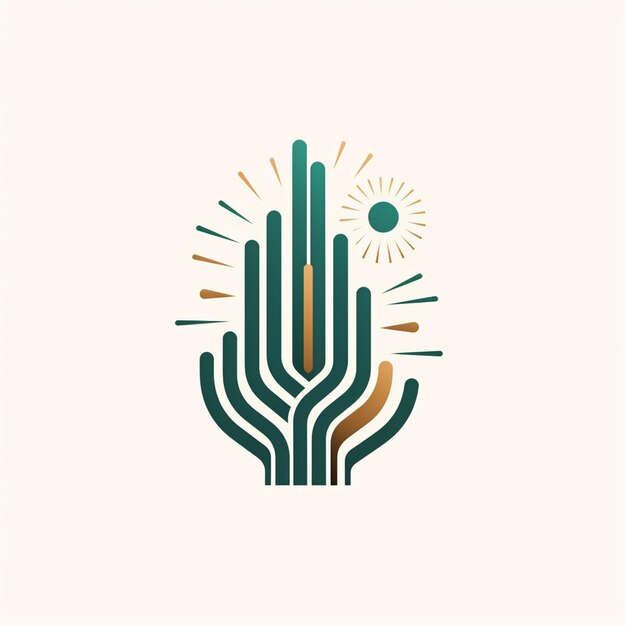 un gros plan d'une plante de cactus avec un soleil à l'arrière-plan