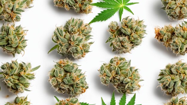 Gros plan d'une plante de marijuana généré avec l'IA