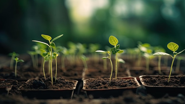 Un gros plan d'une plante avec le mot semis dessus