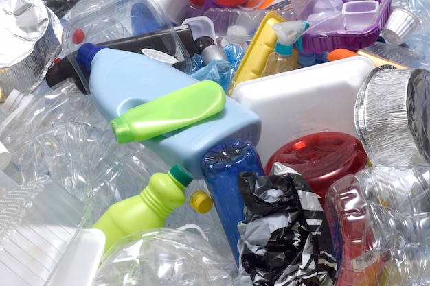 Gros plan d&#39;un plastique de recyclage