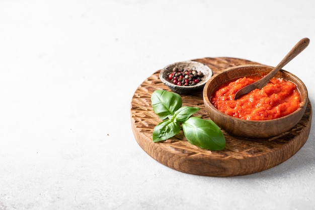 Gros plan, de, plat traditionnel, ajvar